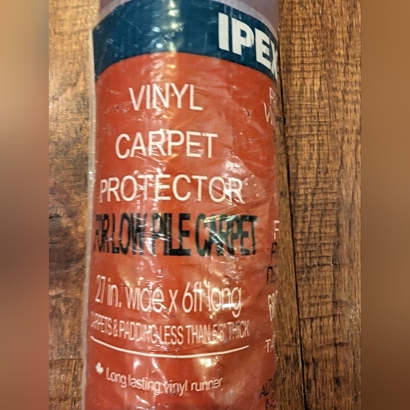 Carpet protector. Apex 48" x 6' Clear Vinyl low -Pile carpet Runner New! - Picture 3 of 6